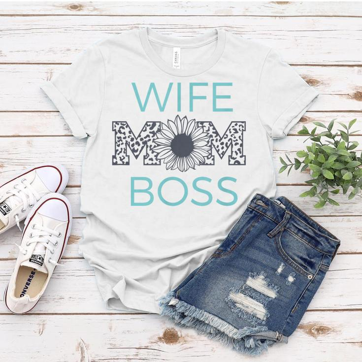Wife Mom Boss Funny Mommy Wifey Happy Mothers Day Gift Women T-shirt Unique Gifts