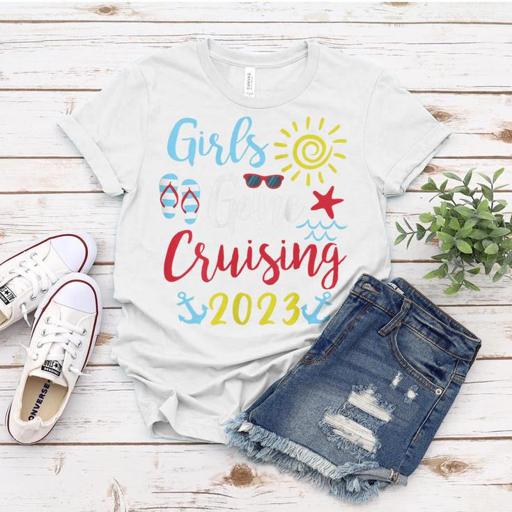 Womens Girls Gone Cruising 2023 Cruise Squad Vacation Girl Trip Women T-shirt Unique Gifts