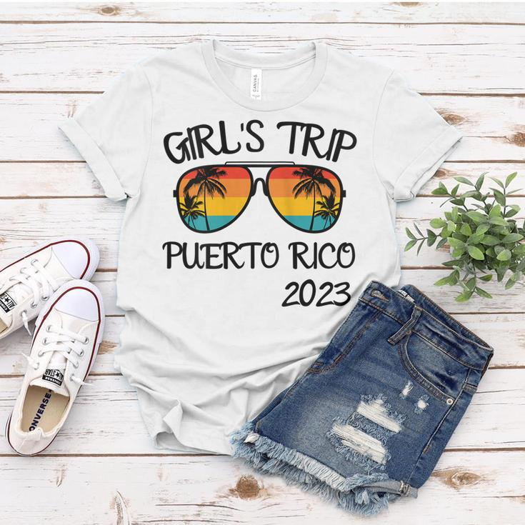 Womens Girls Trip Puerto Rico 2023 Sunglasses Summer Vacation Women T-shirt Unique Gifts