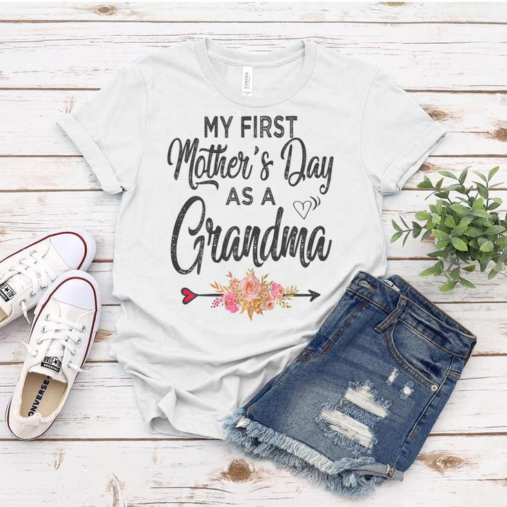 Womens My First Mothers Day As A Grandma Mothers Day 2023 Women Women T-shirt Unique Gifts