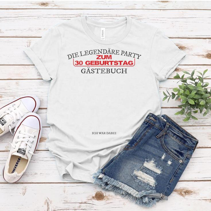 Zum 30 Geburtstag Die Legendäre Party Gästebuch Frauen Tshirt Lustige Geschenke