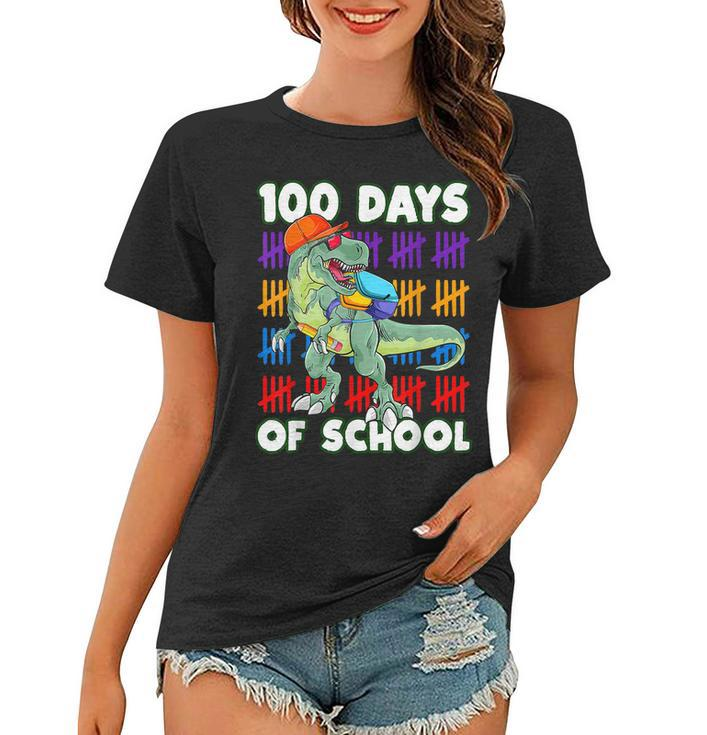 100 Days Of School Teacher Student Dinosaur Kid Toddler Boys  Women T-shirt