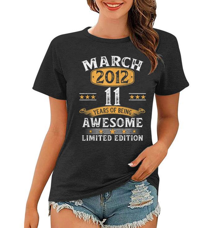 11 Geburtstag Geschenke Mann Frau Jahrgang März 2012 Frauen Tshirt