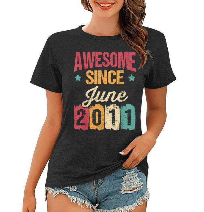 12Th Birthday Gift Awesome Since June 2011 12 Year Old Women T-shirt