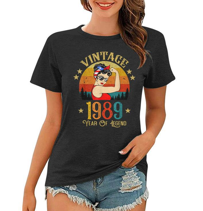 34Th Birthday Gift 34 Years Old For Women Retro Vintage 1989  Women T-shirt