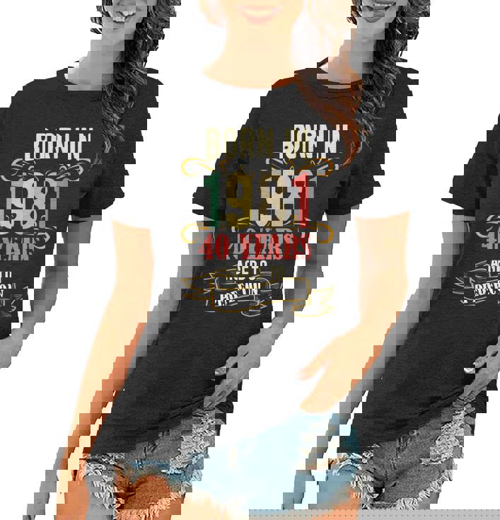 40 Geburtstag Männer 40 All Legends Are Born In März 1981 Frauen Tshirt