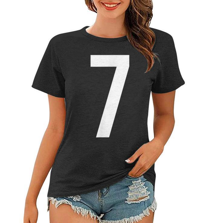 7 Zahlen Buchstaben Symbol Alphabet Initiale Frauen Tshirt