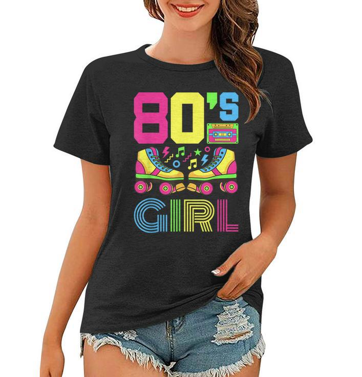 80S Girl 1980S Fashion Theme Party Outfit Eighties Costume  Women T-shirt