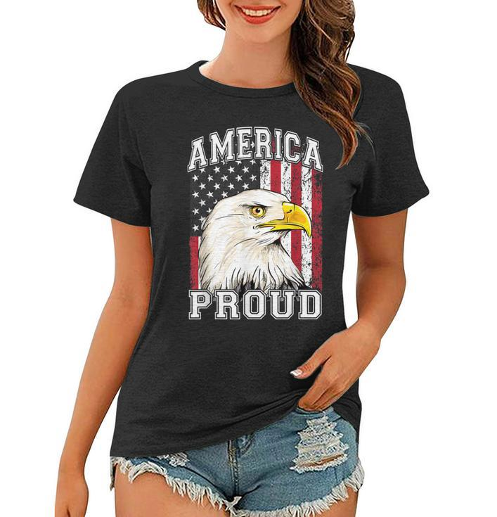 America Proud American Eagle Us Flag 4Th Of July  Women T-shirt