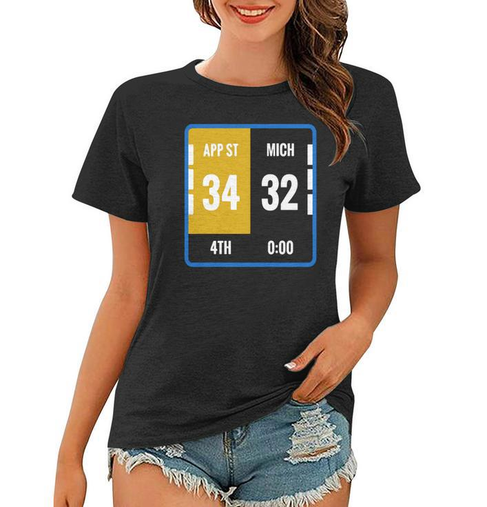 Appalachian Michigan Scoreboard Football Women T-shirt