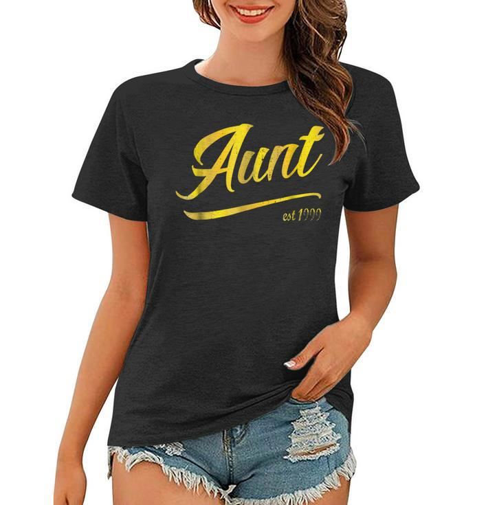 Aunt Est 1999 Matching T  Uncle New Niece Nephew Auntie Women T-shirt