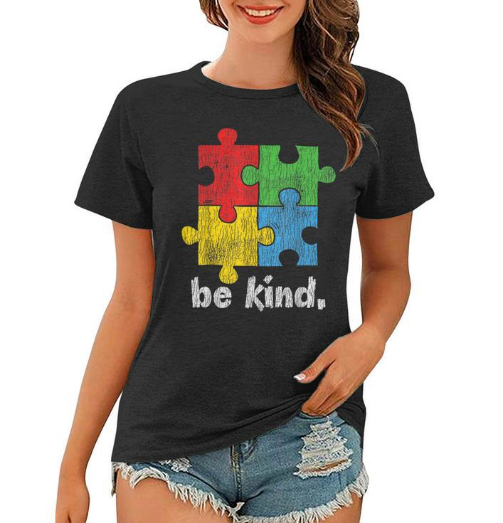 Autism Awareness Be Kind Autistic Kids Awareness Kindness  Women T-shirt