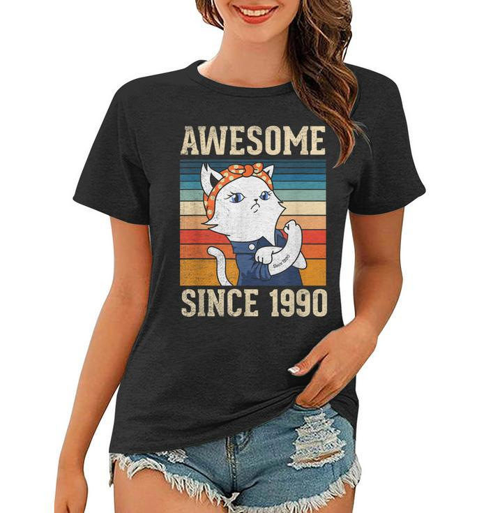 Awesome Since 1990 Vintage Women Birthday Gift 33 Years Old  Women T-shirt