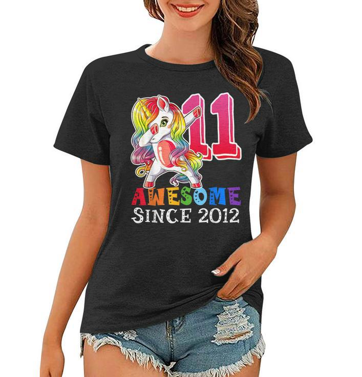 Awesome Since 2012 Dabbing Unicorn 11 Year Old Birthday Girl  Women T-shirt