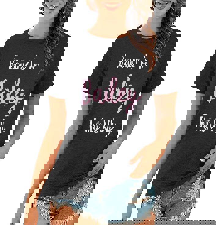 Bailey Name Personalized Custom Women Girl Pink Kids Girly Women T-shirt