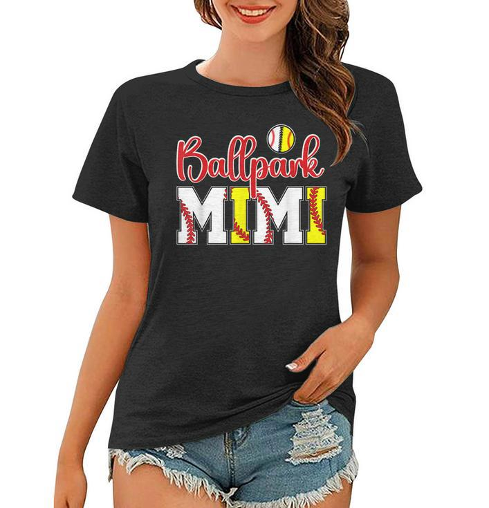 Ballpark Mimi Softball Baseball Mimi Grandma  Women T-shirt