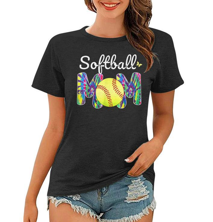 Baseball Mom Love Tie Dye Softball Mom Mother´S Day  Women T-shirt