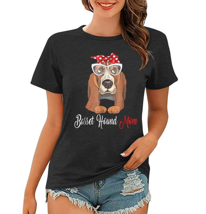 Basset Hound Mom Tshirt Birthday Gift Mothers Day Outfit Women T-shirt