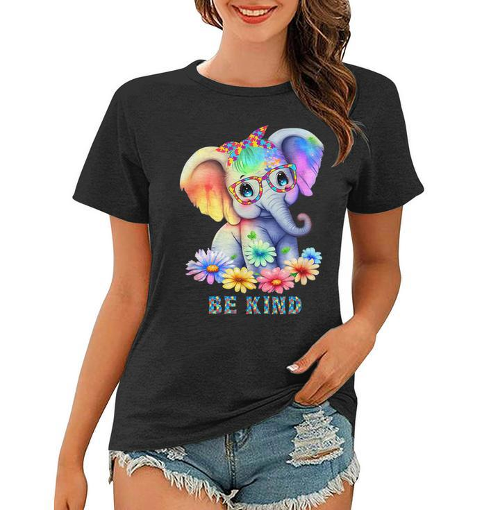 Be Kind Autism Awareness Acceptance Kindness Graphic  Women T-shirt