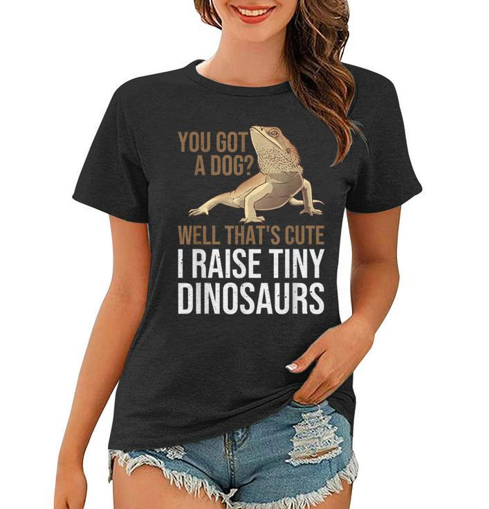 Bearded Dragon Gift Men Women Funny I Raise Tiny Dinosaurs  Women T-shirt