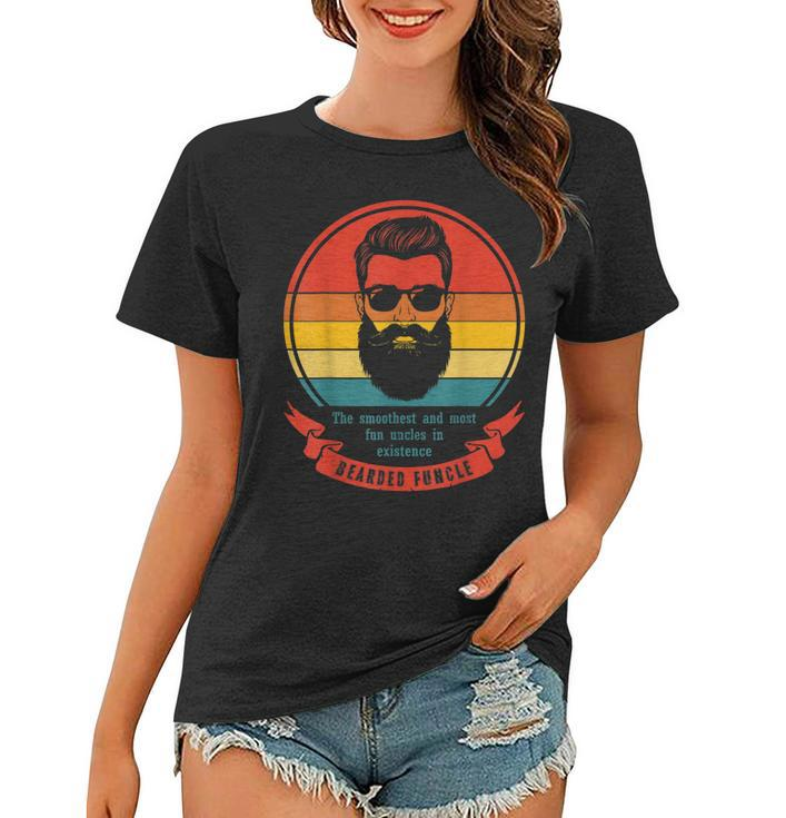 Bearded Funcle Funny Uncle Definition Distressed Vintage Women T-shirt