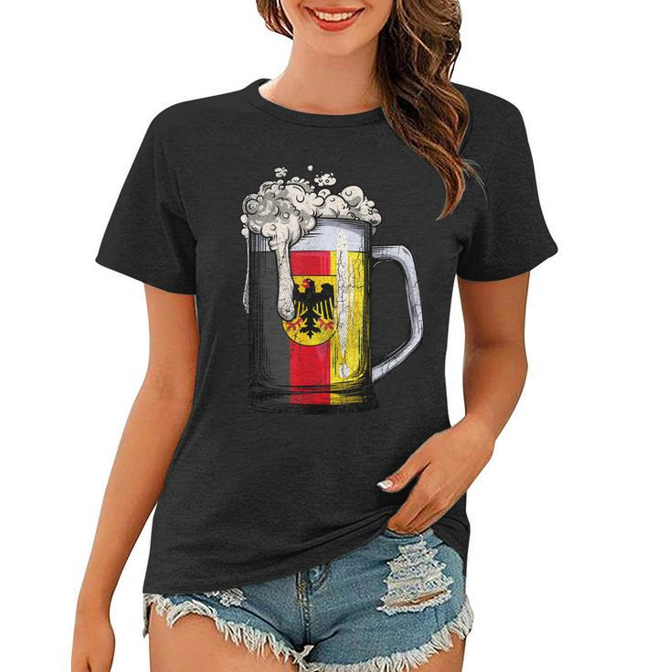 Beer German Flag Funny Oktoberfest Gifts Men Women Drinking Women T-shirt