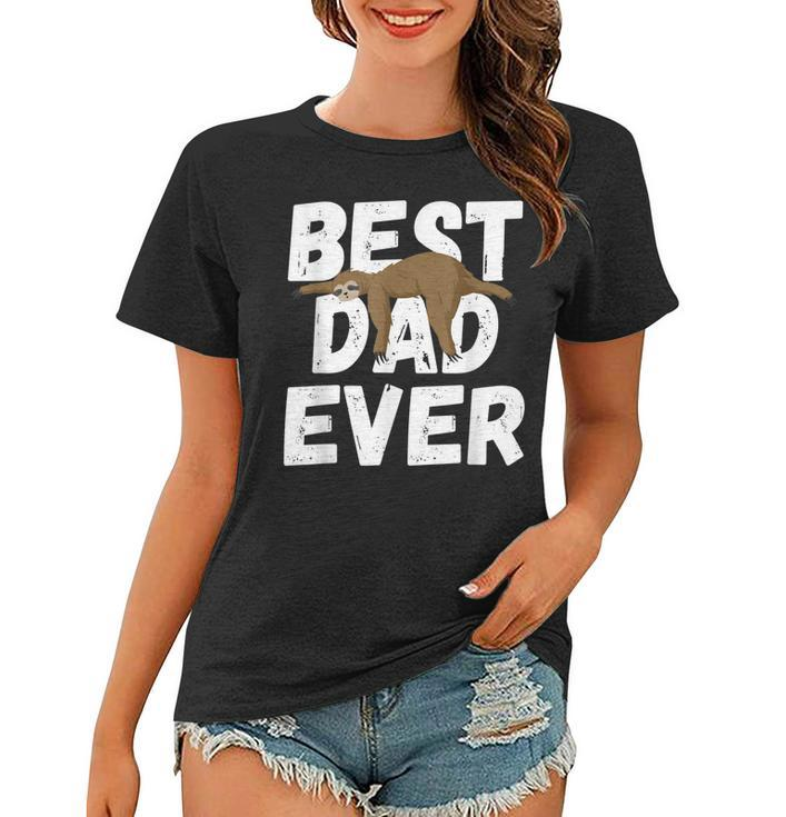 Best Dad Ever Sleeping Sloth Lazy Father Funny Fathers Day Gift For Mens Women T-shirt