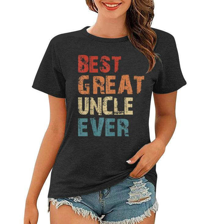 Best Great Uncle Ever Vintage Retro Best Uncle Uncle Lover Women T-shirt