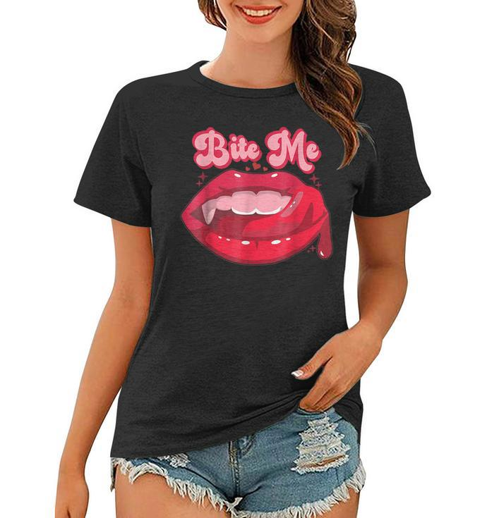 Bite Me Lips Valentine Gifts Valentines Day For Women  Women T-shirt