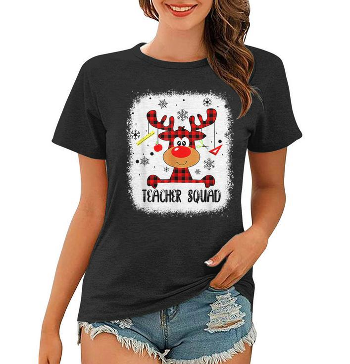 Bleached Teacher Squad Reindeer Funny Teacher Christmas Xmas  V20 Women T-shirt