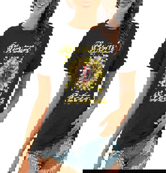 Blessed Baba Cross Sunflower Mother Day Women T-shirt