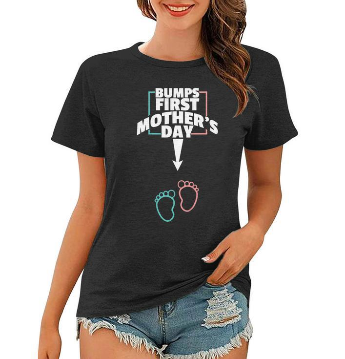 Bumps First Mothers Day Shirt Pregnant Mom Expecting Baby Women T-shirt