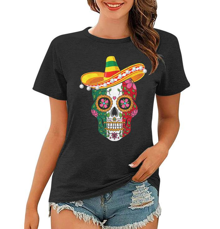 Cinco De Mayo  Sugar Mexican Skull Cinco De Mayo  Women T-shirt