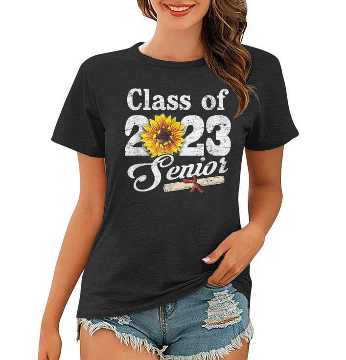 Class Of 2023 Senior High School Graduation Sunflower Gifts  Women T-shirt