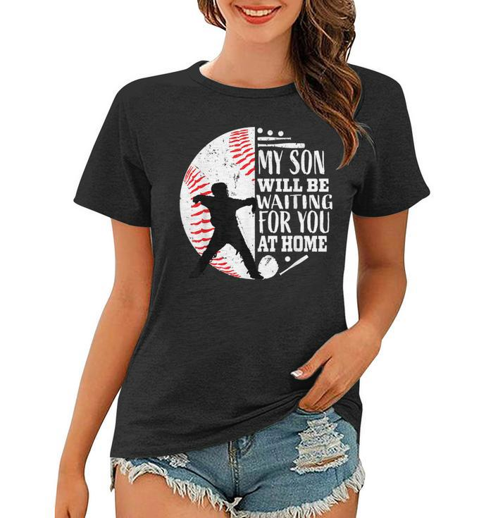 Cool Cute Baseball Catcher Mom Dad Son Parents Quote Graphic  Women T-shirt
