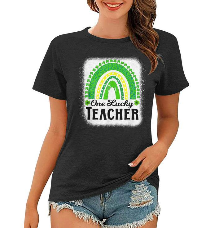 Cool One Lucky Teacher Rainbow St Patricks Day  Women T-shirt
