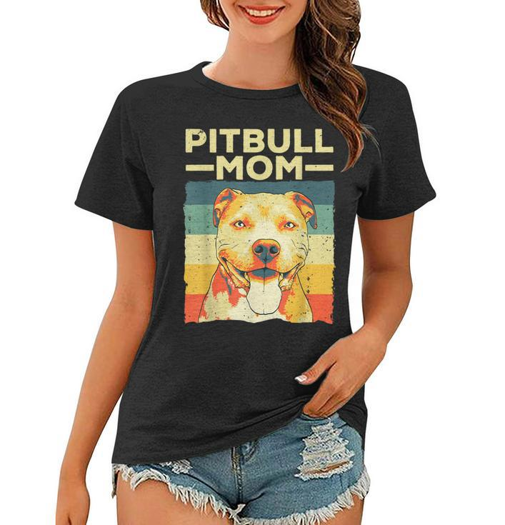 Cool Pitbull Mom For Women Girls Pitbull Owner Dog Lover  Women T-shirt