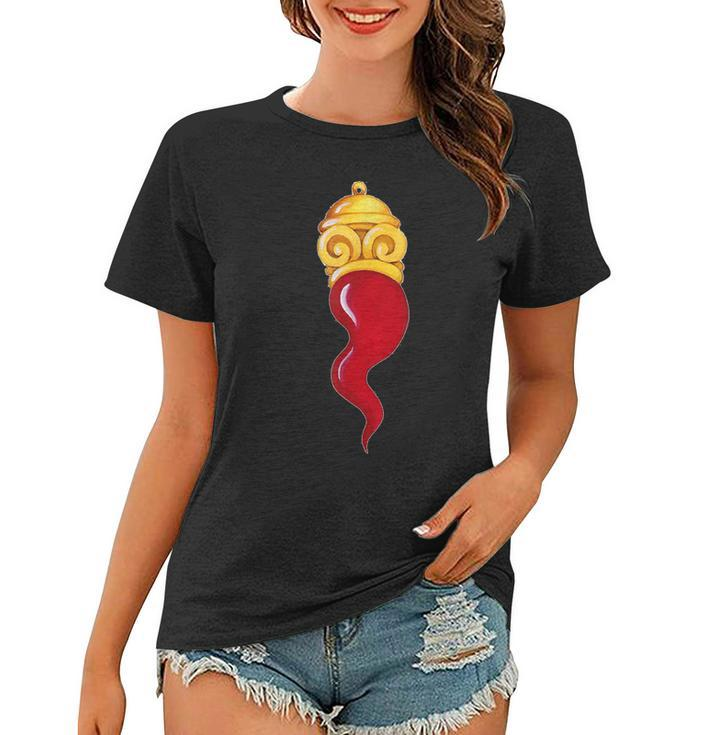 Corno Ionian Horn Red Chilli Neapolitan Good Luck Charm Gift  Women T-shirt