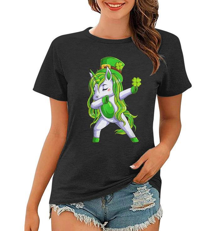 Dabbing Unicorn Leprechaun St Patricks Day For Women Girls  V2 Women T-shirt