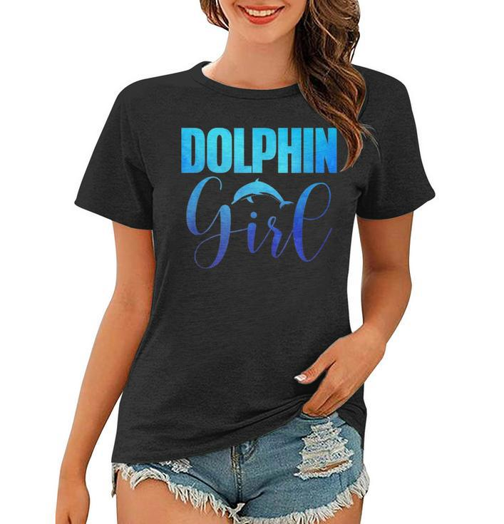 Dolphin Girl Beach Animal Lover Women Momn Tween Gift V2 Women T-shirt
