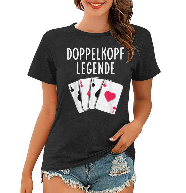 Doppelkopf Legende Spielkarten Frauen Tshirt