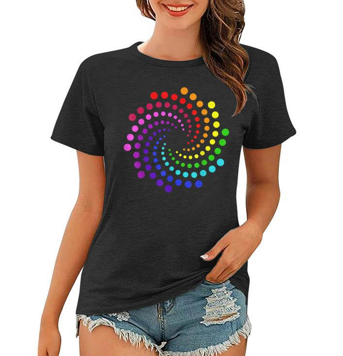 Dot Day Shirt Kids Rainbow Polka Dot Spiral Women T-shirt