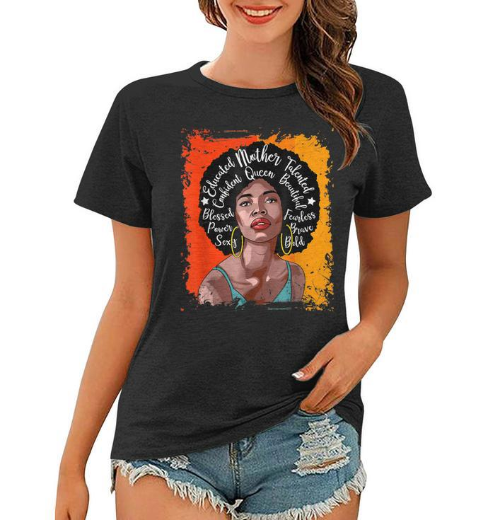 Educated Mother Talented Confident Queen Beautiful Bhm  Women T-shirt