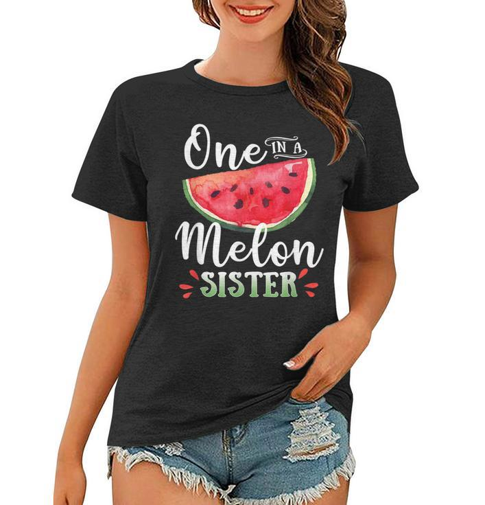 Family Watermelon Matching Group  One In A Melon Sister Women T-shirt