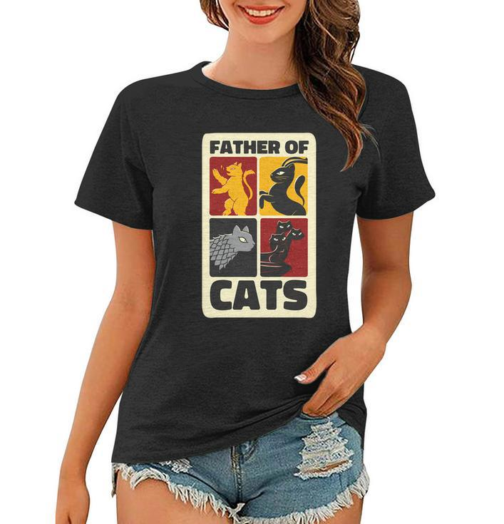 Father Of Cats Funny Women T-shirt