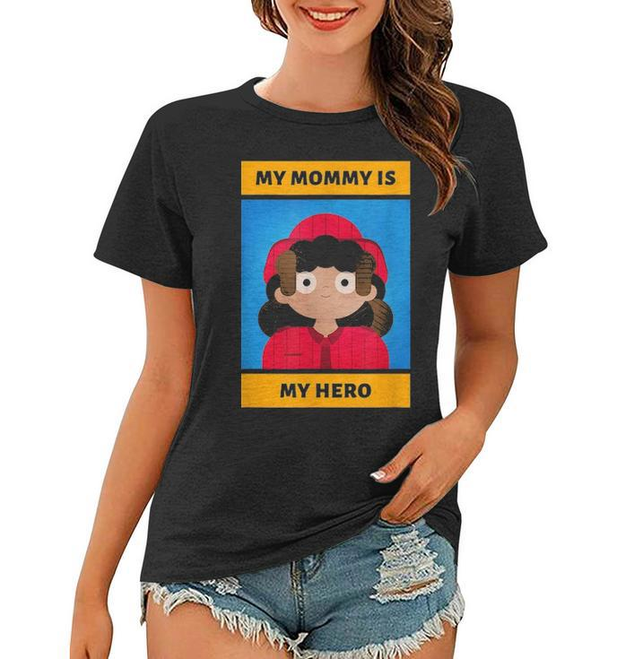 Firefighter Mom Daughter Son Kids Cute Mothers Day Women T-shirt