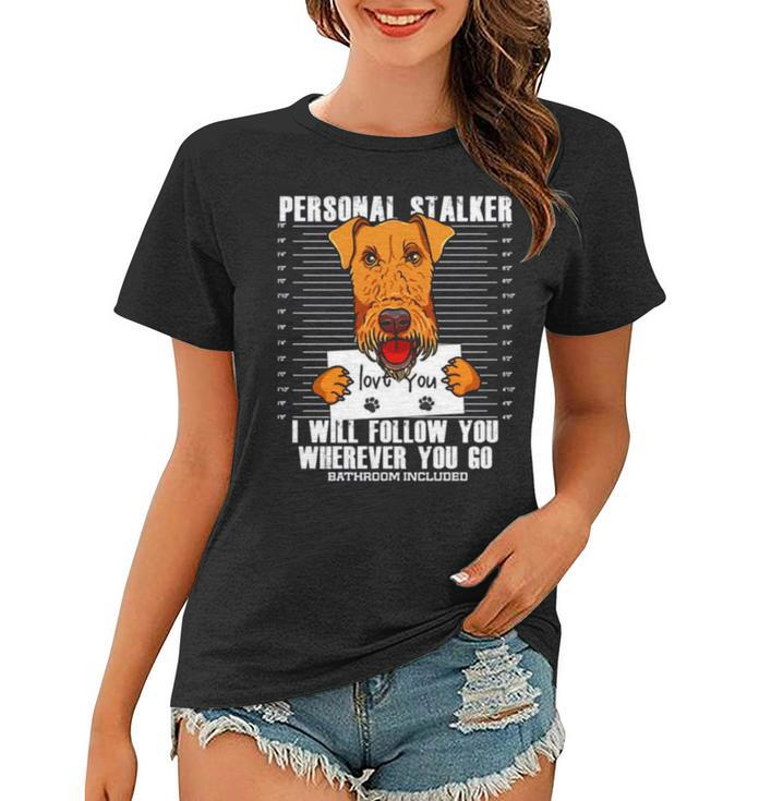 Funny Airedale Terrier Dog Lover Women T-shirt