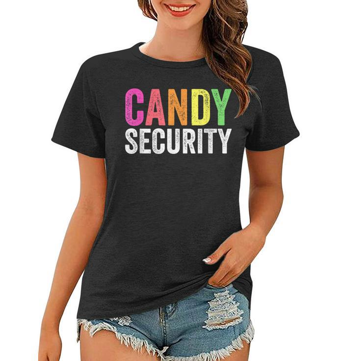 Funny Candy Security Halloween Costume  Women T-shirt