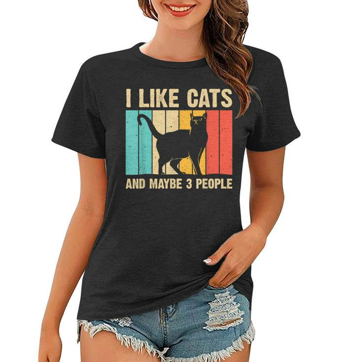 Funny Cat Design Cat Lover For Men Women Animal Introvert  Women T-shirt