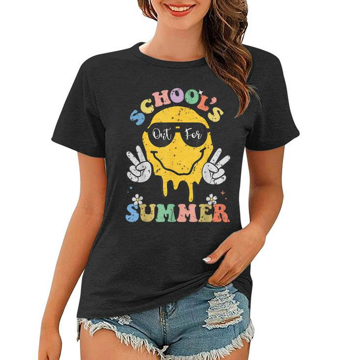 Funny Groovy Schools Out For Summer Graduation Teacher Kids  Women T-shirt